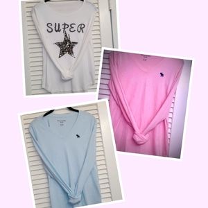 Lot of 3 girl's long sleeve Ts